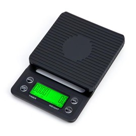 Dilraba® 3kg/0.1g Drip Coffee Scale, Portable Electronic Digital Kitchen Scale with Timer, High Precision LCD Electronic Scale