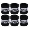 Hosifiy 6Pcs Football Captain Armband, Nylon Elastic Black Football ArmBands