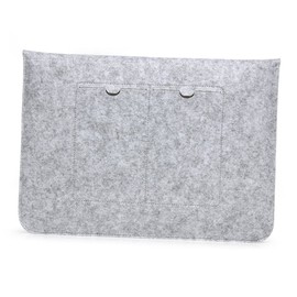 Angoily 1pc Light Grey Laptop Storage Bag Felt Sleeve for Notebook and Tablet -Resistant Protection for Travel and Organization for Work and School