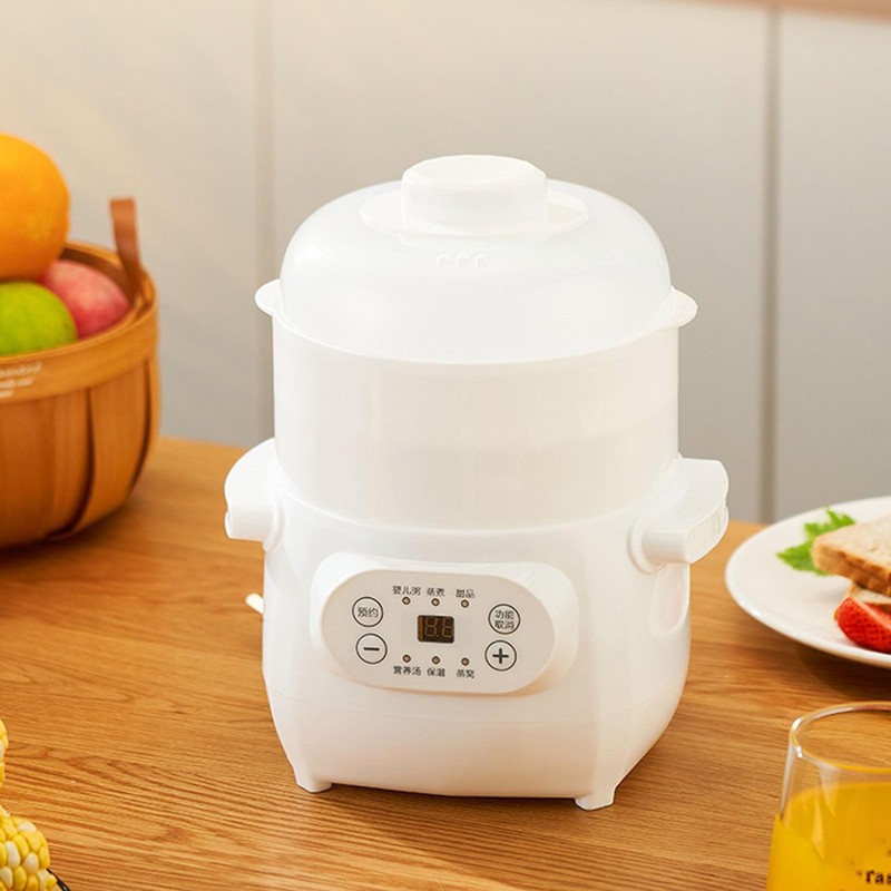 Electric Stew Pot 1L 200W with Ceramic Liner, Slow Cooker