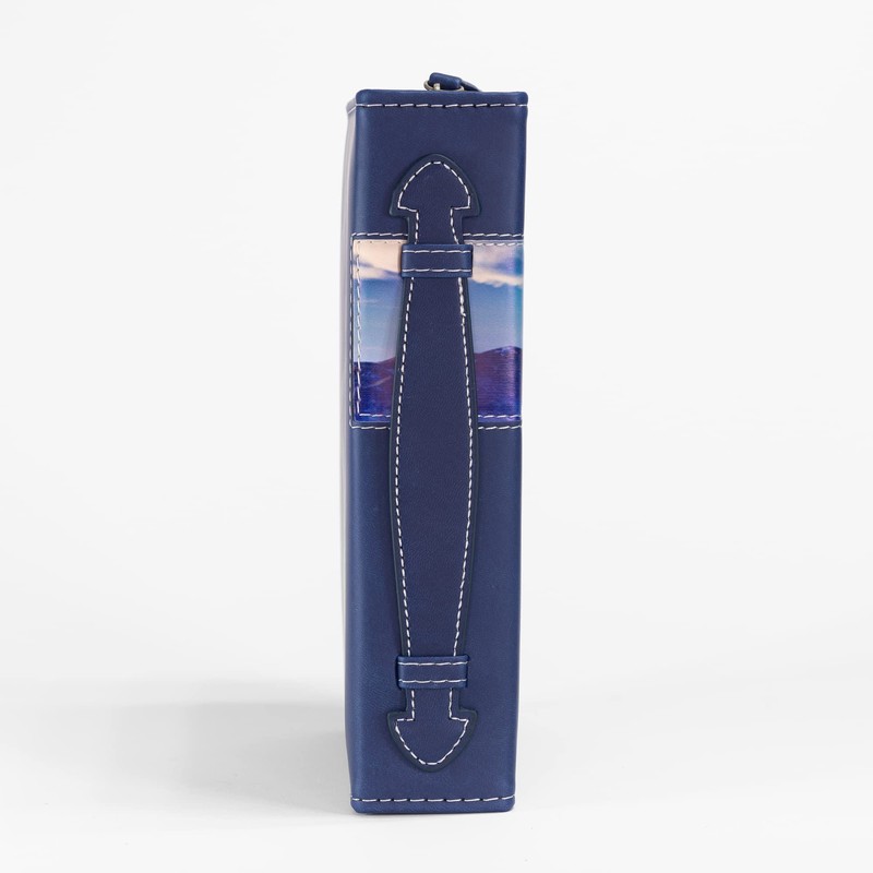 Flying Eagle Be Strong Take Heart Navy Blue Medium Faux