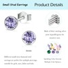 Sterling Silver Stud Earrings for Women Men Girls, 1 Pairs