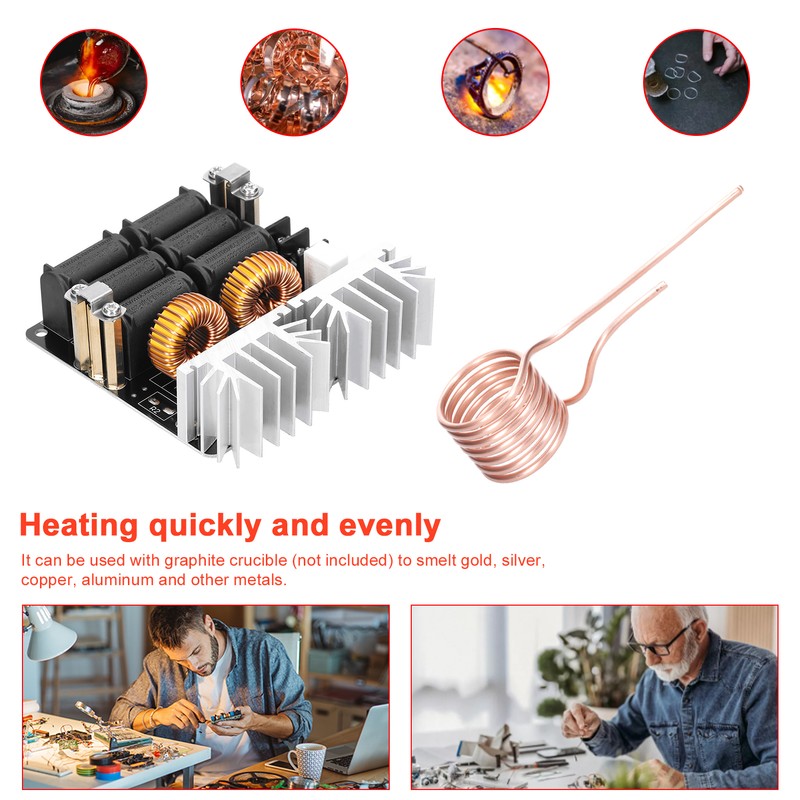 1000W ZVS Induction Heating Board Module Low Voltage Heater Coil
