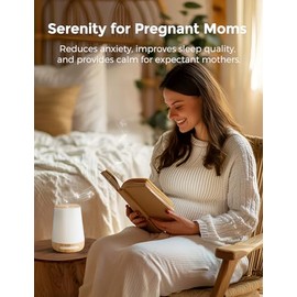 Momcozy Smart Baby White Noise Sound Machine with App Control & Night Light | Toddler Sleep Trainer with 34 Soothing Sounds, Timer, Custom Personal Sl
