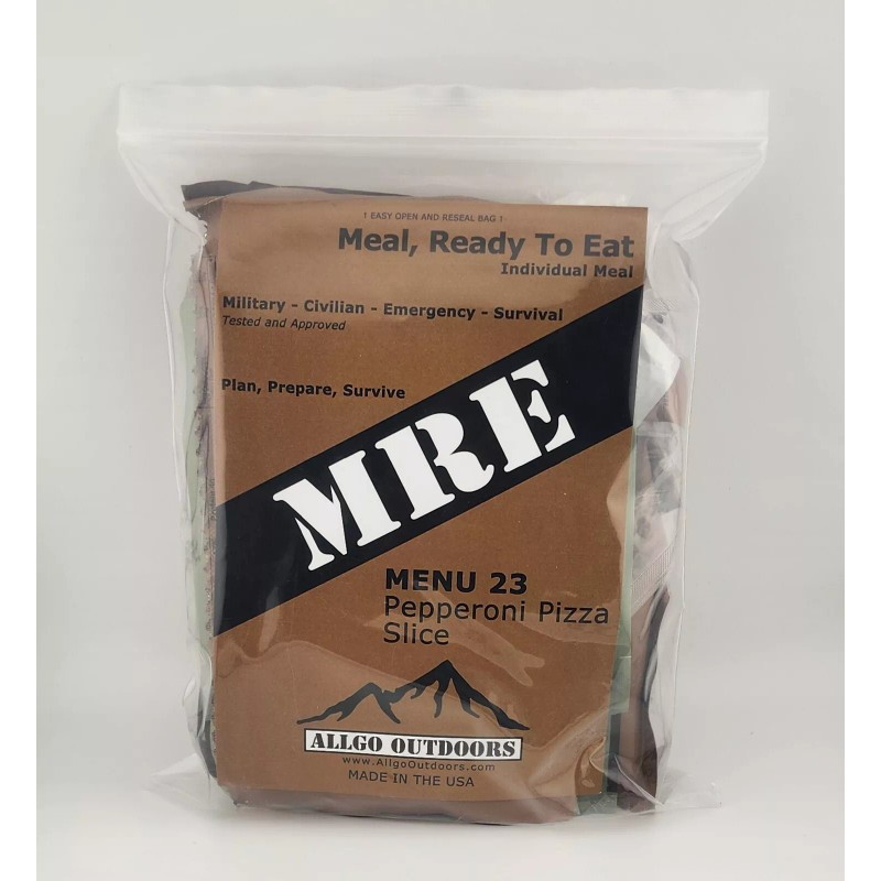 Allgo Outdoors MRE Ready To Eat Pepperoni Pizza Slice Meal