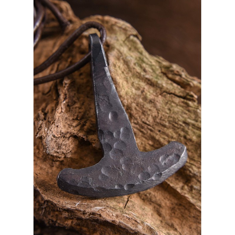 Battle Merchant Viking Thor's Hammer Pendant, Hand Forged, Steel