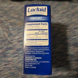 LACTAID Fast Act Lactose Enzyme Supplement 60 Caplets  Exp 05/27