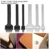 6Pcs Prong Chisel Round Hole DIY Leather Punch Tool HighCarbon