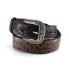 ARIAT Men's Ostrich Print Belt, Brown, 42