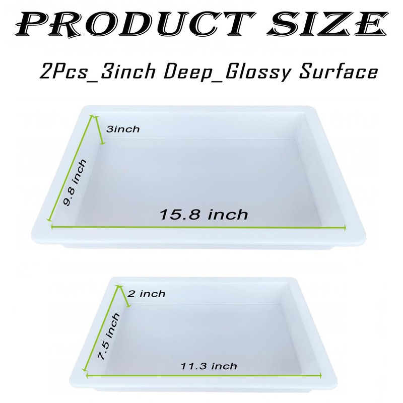 Large Epoxy Mold 15.8 * 9.8 * 3 inch and