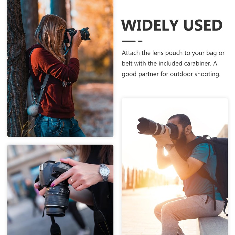 Homoyoyo 3pcs Lens Bag Digital Camera Case Mini Camera Lens