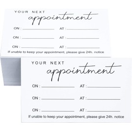 RXBC2011 Appointment Reminder Cards for Beauty Makeup Hair Nail Salon Barber Shop Restaurants Therapist Pack of 500 Type4 (white 500PCS)