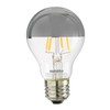 Sunlite 80497 LED A19 Edison Half Chrome Globe Light Bulb,