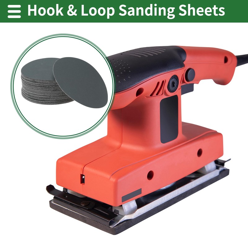 X AUTOHAUX Sandpaper Hook & Loop Sanding Sheets 125x125mm Black