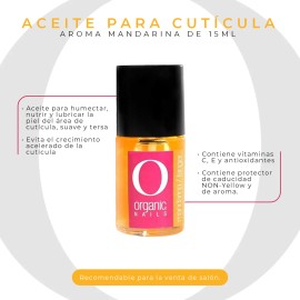 Aceite Para Cuticula Aroma Mandarina Tres 15ml Organic Nails