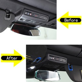 Daeiclru Real Carbon Fiber Car Visor Makeup Mirror Panel Sticker Compatible with Corvette C8 Stingray Z06 Z51 2020-2023, Sun Visor Panel Trim Sticker Accessories (Blue, 4Pcs)