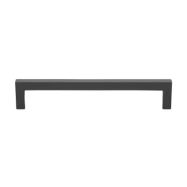 GlideRite Hardware 6-5/16 in. 160mm Center to Center Solid Square Cabinet Bar Pull Handle, Matte Black, 21683-160