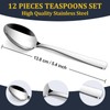 hunnycook Teaspoons Pack of 12, Small Coffee Spoons, Stainless Steel,