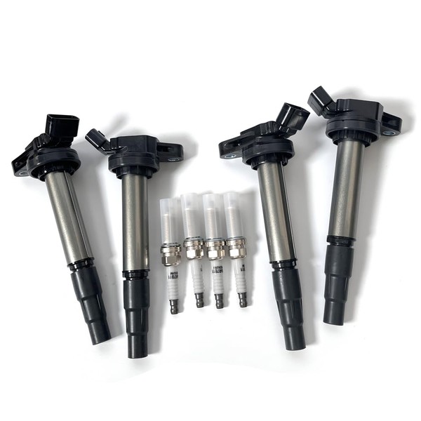FUZIDDN Iridium Spark Plug & Ignition Coil Pack Set of