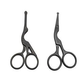 [아우트_61]스텐 다용도 코털정리 가위 귀털 미용가위 1P [Out_61] Stainless Steel Multi-purpose Nose Hair Scissors Ear Hair Grooming Scissors 1P