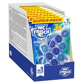 WC Frisch Blau Kraft-Aktiv OzeanFrische, WC-Reiniger und Farbspüler, 9er Pack (9 x 3 Stück)