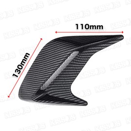 Car Dummy Duct Fender Hood Aero Custom Dress Up Carbon Style Universal Set of 2