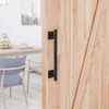 SMARTSTANDARD 12” Antique Rustic Handmade Barn Door Handle, Black Flush