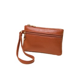 Pack of 2 Women's Small Wallet PU Leather Card Holder Small Wallet PU Purse Coin Purse Coin Purse Coin Purse Coin Purse Small with Zip Vintage Fashion Key Wallet Purse, brown, vintage
