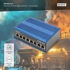 DIGITUS Network Switch - 8-Port Gigabit Ethernet - DIN-Rail Mounting
