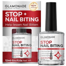 Glamonade Nail Biting Prevention For Kids: 12ml Extra Bitter No Bite Nail Polish Thumb Sucking Deterrent 48H Long-Lasting Matte Clear Strength Nail Repair for Damaged Nails Care & Habit Breaker Aid