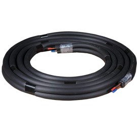 1/4" - 3/8" Insulated Copper Coil Line Set - Seamless Pipe Tube for HVAC, Refrigerant - 1/2" Black Insulation Taped Together - 25' Long