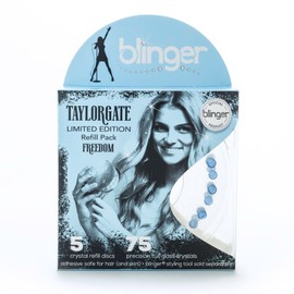 blinger® Limited Edition Taylorgate Crystals Refill Pack | 75 Precision-Cut Glass Crystals in 5 Discs | Ideal for Styling with blinger Gem Stamper Tool (Freedom)