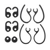 Briny River 2 Sets Bluetooth Earloop Eartips Kit Compatible with