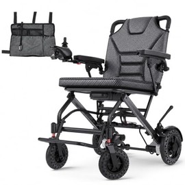 Electric Wheelchai for Seniors Foldable for Travel Side Storage Bag