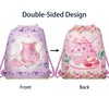 12 Pcs Tea Party Drawstring Bag Set, Colorful Floral Non-Woven