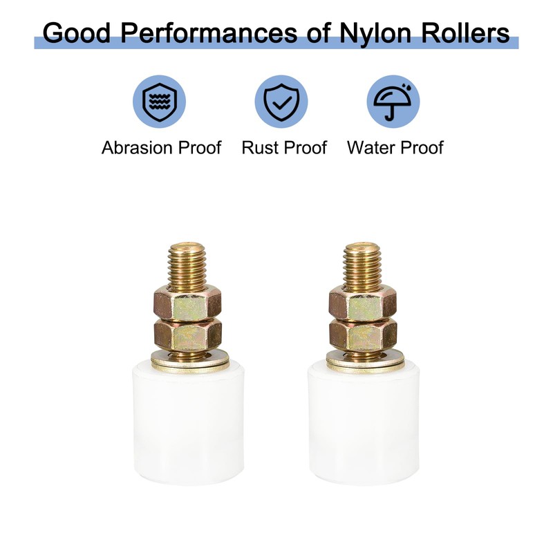 sourcing map Gate Roller Guide Adjustable, 1-5/8" Sliding Gate Nylon