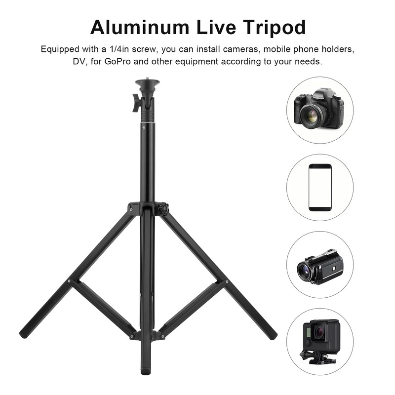 Aluminum Alloy Live Steaming Portable Desktop Tripod UltraLight Tripod for