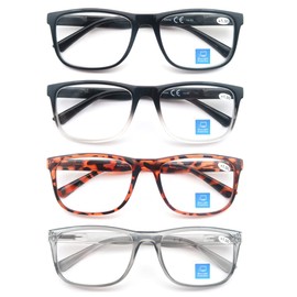 OLOMEE Blue Light Blocking Reading Glasses Men Large Oversized Square Readers +2.50 Wide fit Cheaters for Men W/Big Head/Large Face