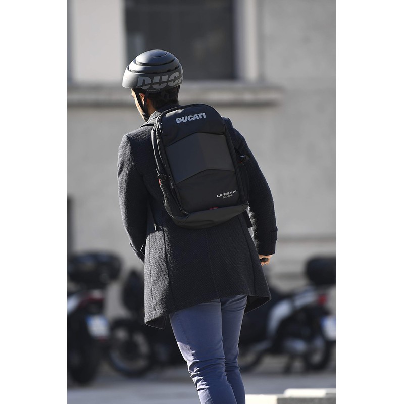 Ducati Unisex - Adult Casco Foldabile Urban Flip-Up Helmet, Black