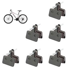 SRJQXH Fahrradbremsen Beläge, 6 Paar Bremsklötze, Halbmetallische Bremsen Fahrrad für Shimano C501 M575 M525 M475 M447 M446 M416 T675 T615 MT410 MT200 UR300