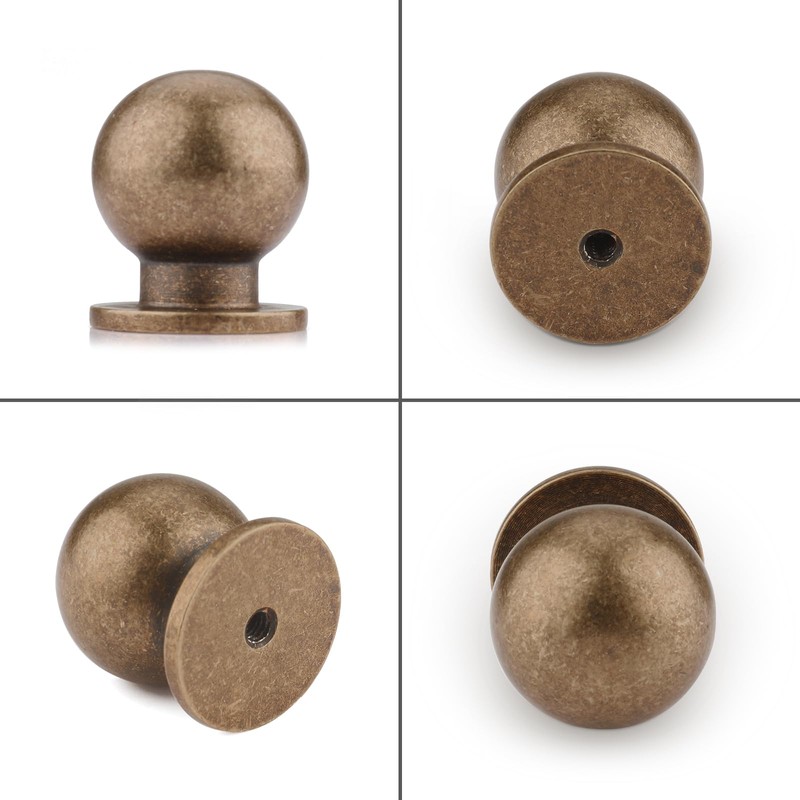 Haliwu 10 Pack Antique Bronze Cabinet Knobs Kitchen Cabinet Knobs