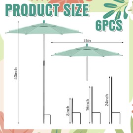 Sunnymove 6 Pack Plant Shade Umbrellas for Outdoor Plant, 26" Larger Garden Umbrella Shade Cover Outdoor Canopy for Flower, Vegetable, Potted and Garden Beds Protection to ‌defend (Multicolor)