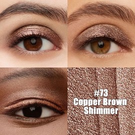 IATMOMOD Copper Brown Shimmer Cream Eye Shadow Stick Makeup for Women, Shimmer Eyeliner Pencil Eyeshadow Brightener Stick for Eyes, Waterproof Eyeshadow Applicator Blendable sombras para ojos 73#