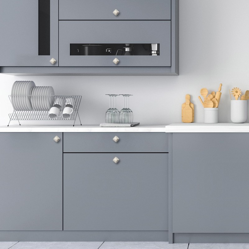 10 Pack Cabinet Pulls Single Hole Brushed Nickel Cabinet Handles