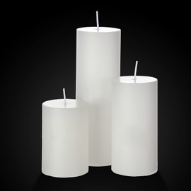 Shihanee Set of 6 Pillar Candles with Glass Cylinder Vases Clear Cylinder Hurricane Candleholders for Slim Tall Pillar Candles Wedding Thanksgiving Day Centerpieces(2.6'' X 4.7'', 5.9'', 7.9'',White)