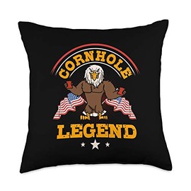 Cornhole Legend Bean Bag Lawn Game Player Lover Gift Throw Pillow