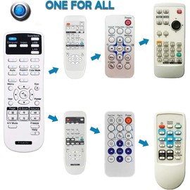 Replacement Remote for Epson Projectors | Compatible with BrightLink 675Wi+/680Wi/685Wi+/695Wi+/696Ui/710Ui | PowerLite 670/675W/680/685W/700U | Home Cinema LS100 | Infrared Controller
