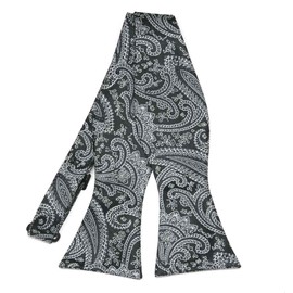 tiemart Men's Self-Tie Bow Tie (Black Clara Paisley)