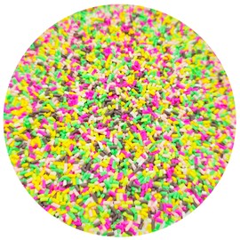 Mulutoo 100g Fake Sprinkles Resin Sprinkles Fake Candy Sprinkles Clay Sprinkles Polymer Sprinkles Polymer Clay Slices for Resin Nail Slime Scrapbook DIY Art Crafts Making (colorful 2 sugar granules)