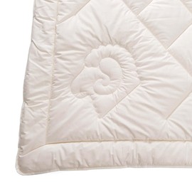 Öko Planet Summer Duvet with Sheep's Wool Filling 135 x 200 cm, Lightweight Duvet with Cover Made of Organic Cotton, Various Sizes